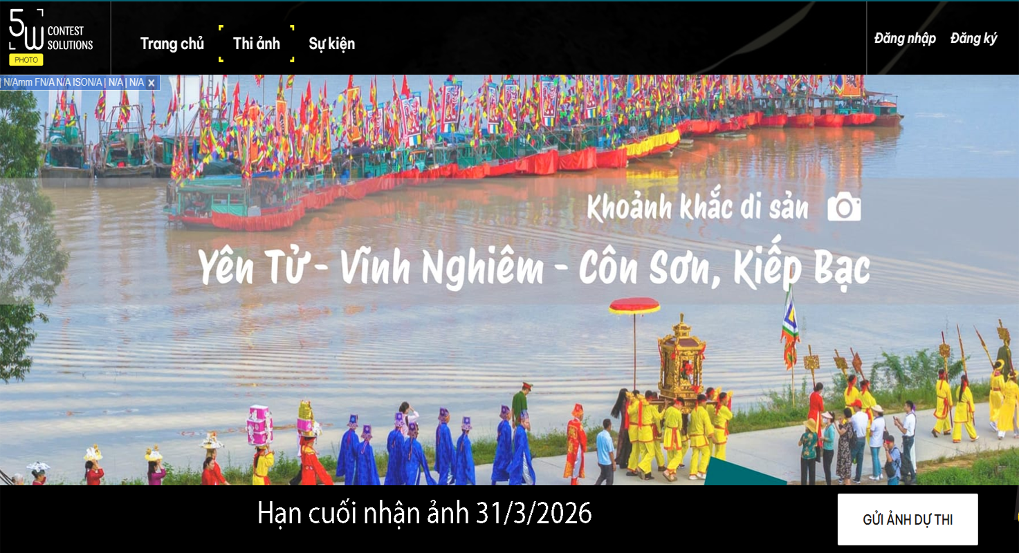 Cuộc thi ảnh “Khoảnh khắc di sản Yên Tử- Vĩnh Nghiêm - Côn Sơn, Kiếp Bạc” (Hạn cuối nhận ảnh 31/3/2026)